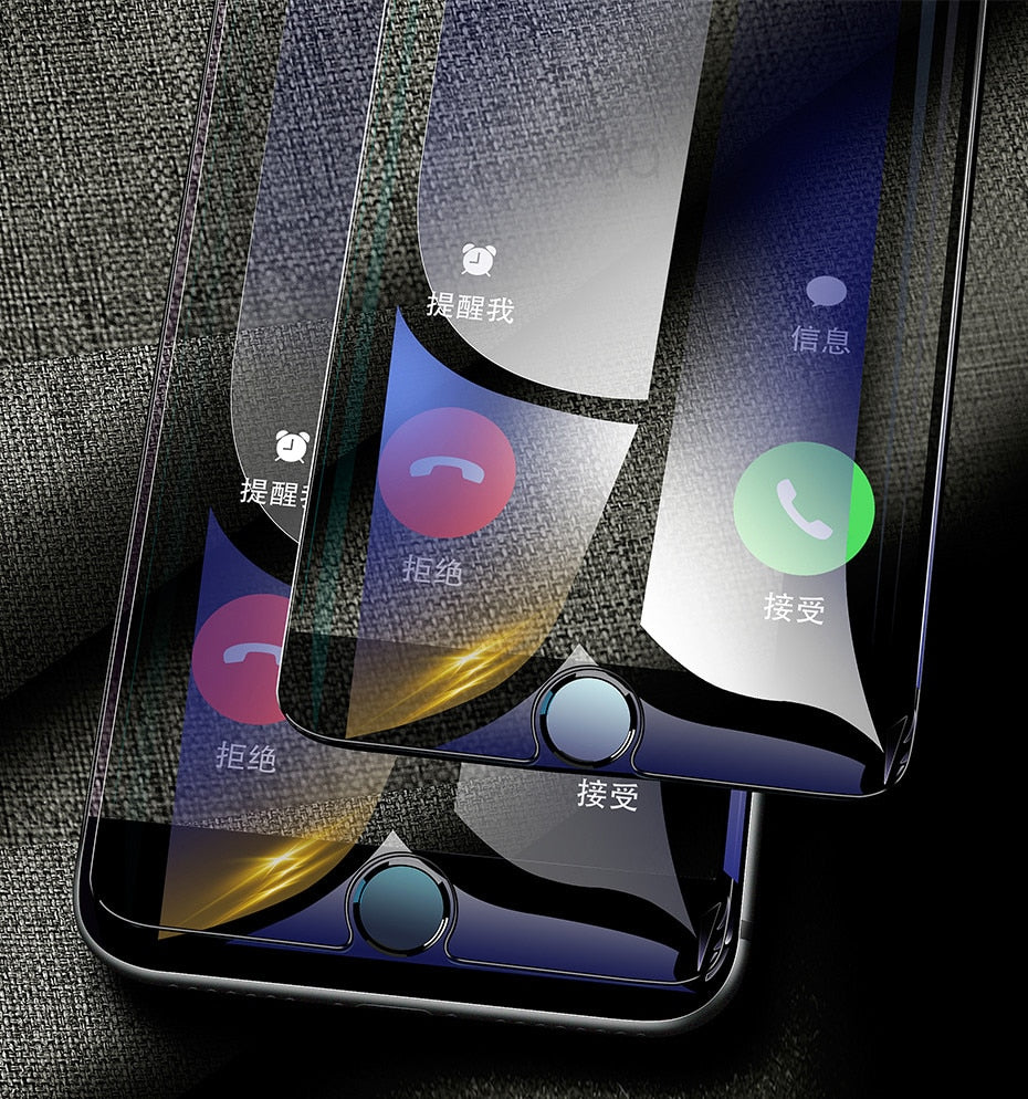 Full Cover Glass on the For  iPhone X XS Max XR Tempered Glass For iPhone 7 8 6 6s Plus 5 5S SE 11 Pro Screen Protector