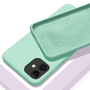 Original Liquid Silicone Luxury Case For Apple iPhone 11 Pro Max 7 8 6 6S Plus XR X XS MAX 5 5S SE Back Cover Shockproof Case