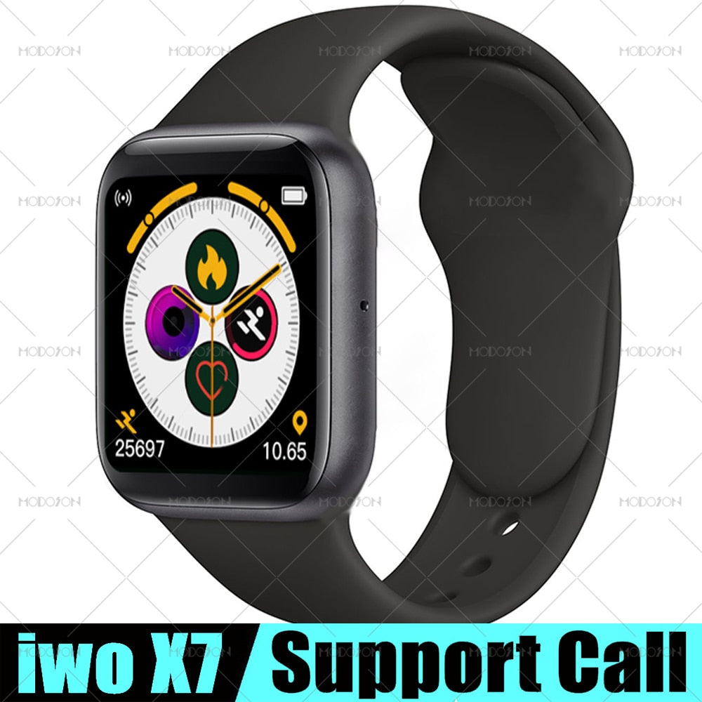 MODOSON Smart Watch iwo X7 Series 5 Bluetooth Call Heart Rate Fitness Tracker Smartwatch For Samsung Huawei Xiaomi Apple iphone